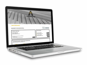 laptop showing armstrong user login page